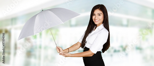 Businesswoman With Umbrella