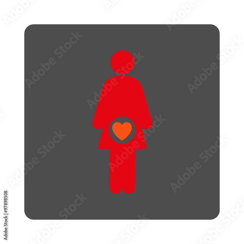 Fertility Rounded Square Button