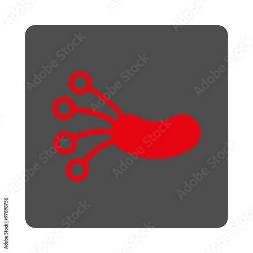 Infection Bacteria Rounded Square Button