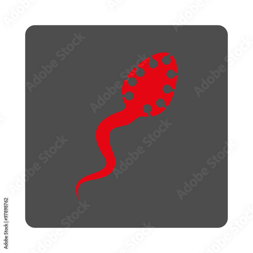 Infectious Bacteria Rounded Square Button