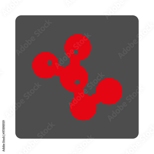 Microbes Colony Rounded Square Button