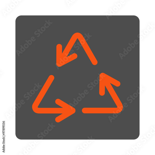 Recycle Arrows Rounded Square Button