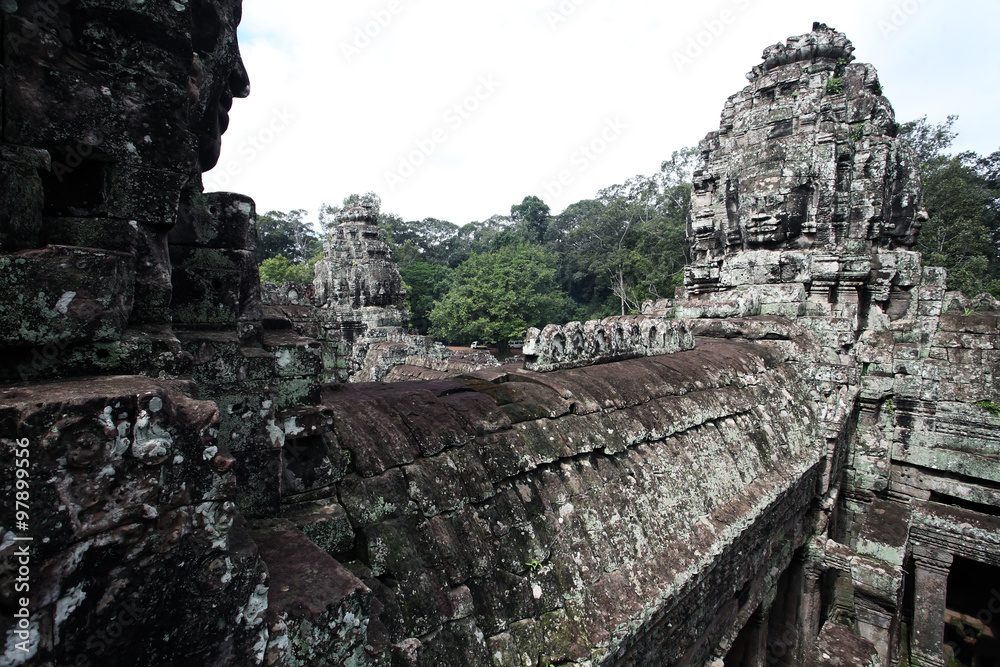 bayon temple,cambodia. bayon temple,cambodia.