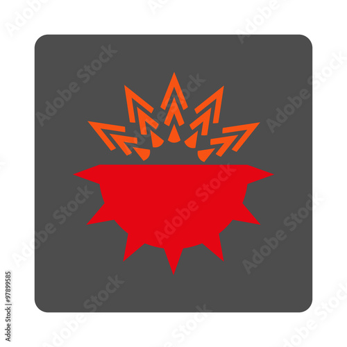 Viral Structure Rounded Square Button