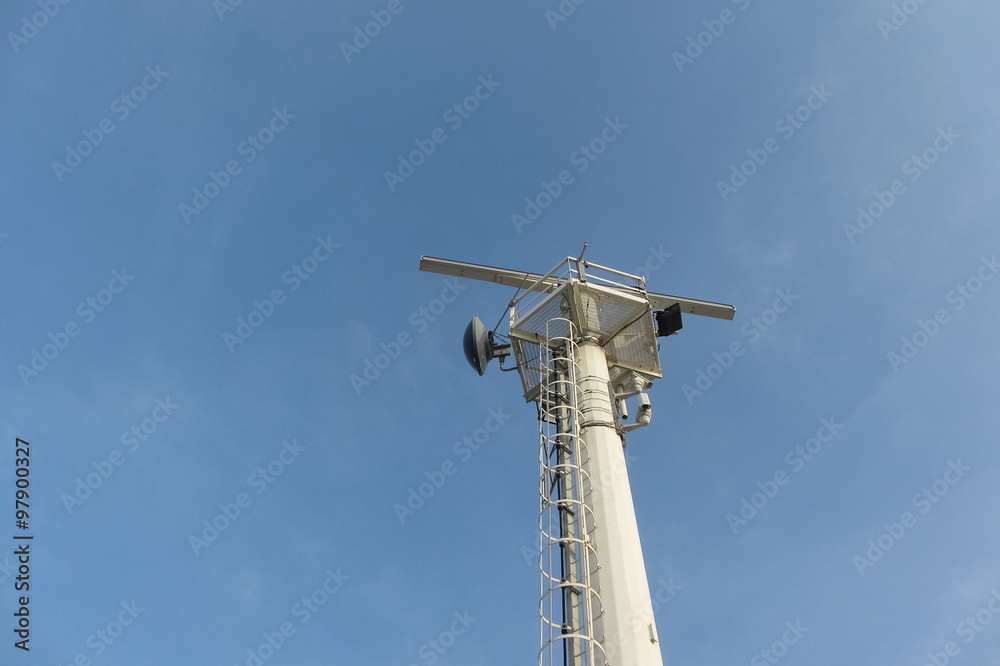 radar antenna in construction site radar antenna in construction site
