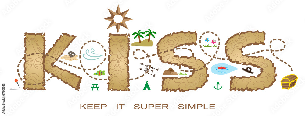 Keep It Super Simple - Conceptual illustration of keep it super simple. Eps10