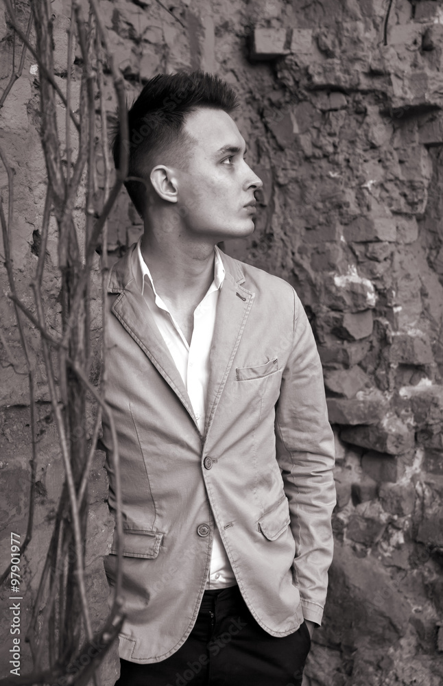 stylish portrait of a handsome young man stylish portrait of a handsome young man