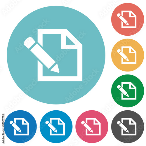 Flat edit icons