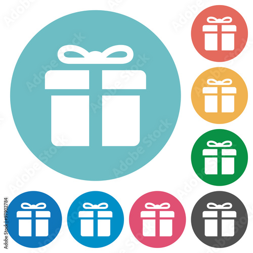 Flat gift icons