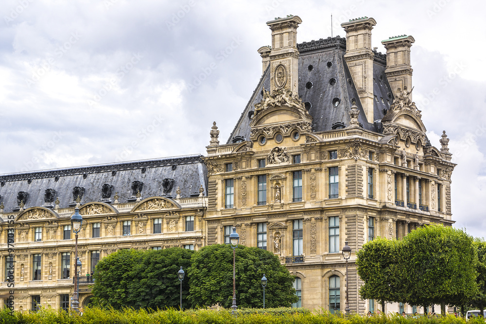 Louvre Museum - one of world's largest museums. Paris, France.