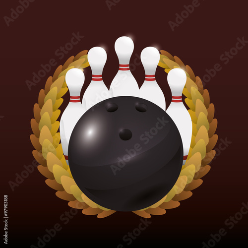 Bowling icons design 