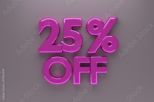 25 Off Pink 3d Offer Stock Illustration Adobe Stock