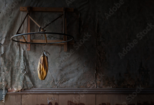 A deflated punching bag from the past.