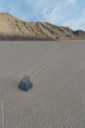 A sailing rock in the desert.