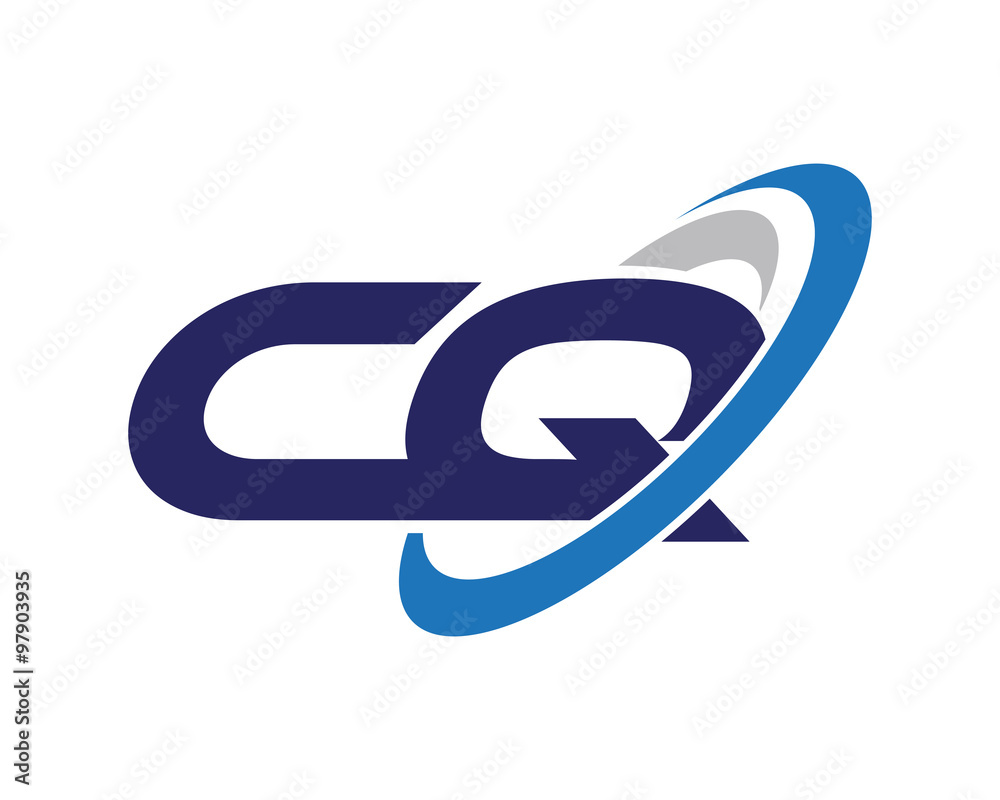 CQ Letter Swoosh Quantum Logo CQ Letter Swoosh Quantum Logo