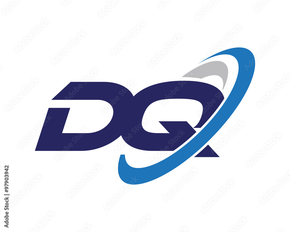 DQ Letter Swoosh Quantum Logo DQ Letter Swoosh Quantum Logo