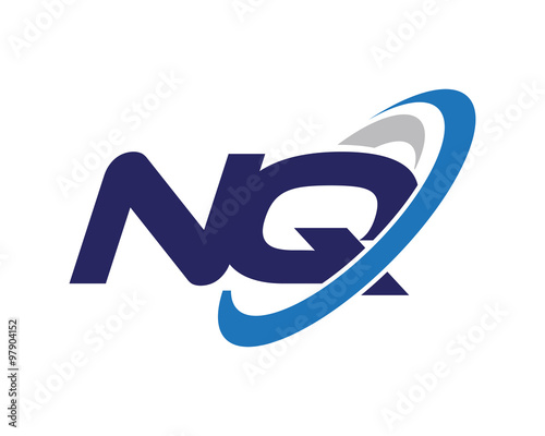 Free Download NQ Letter Swoosh Quantum Logo - GFXLoad