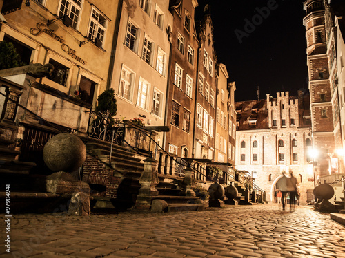 Mariacka street by night in Old Town of Gdansk #97904941