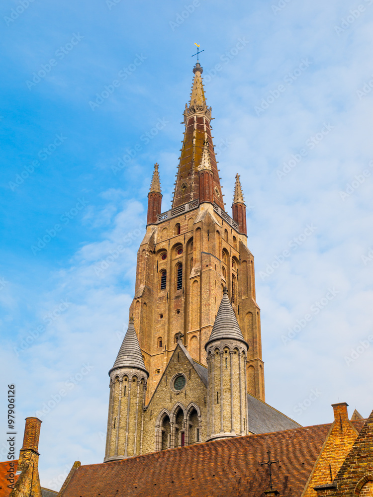 Church of Our Lady tower in Bruges