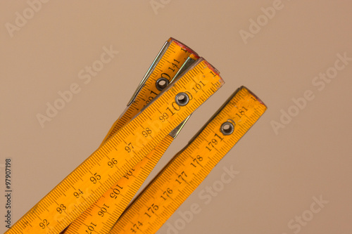 Old yellow rulers photo