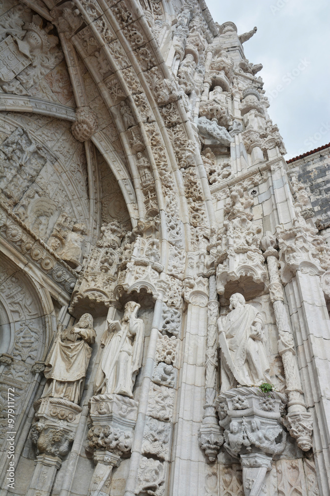 Beautiful gothic portal of Church of Santa Maria in Belem