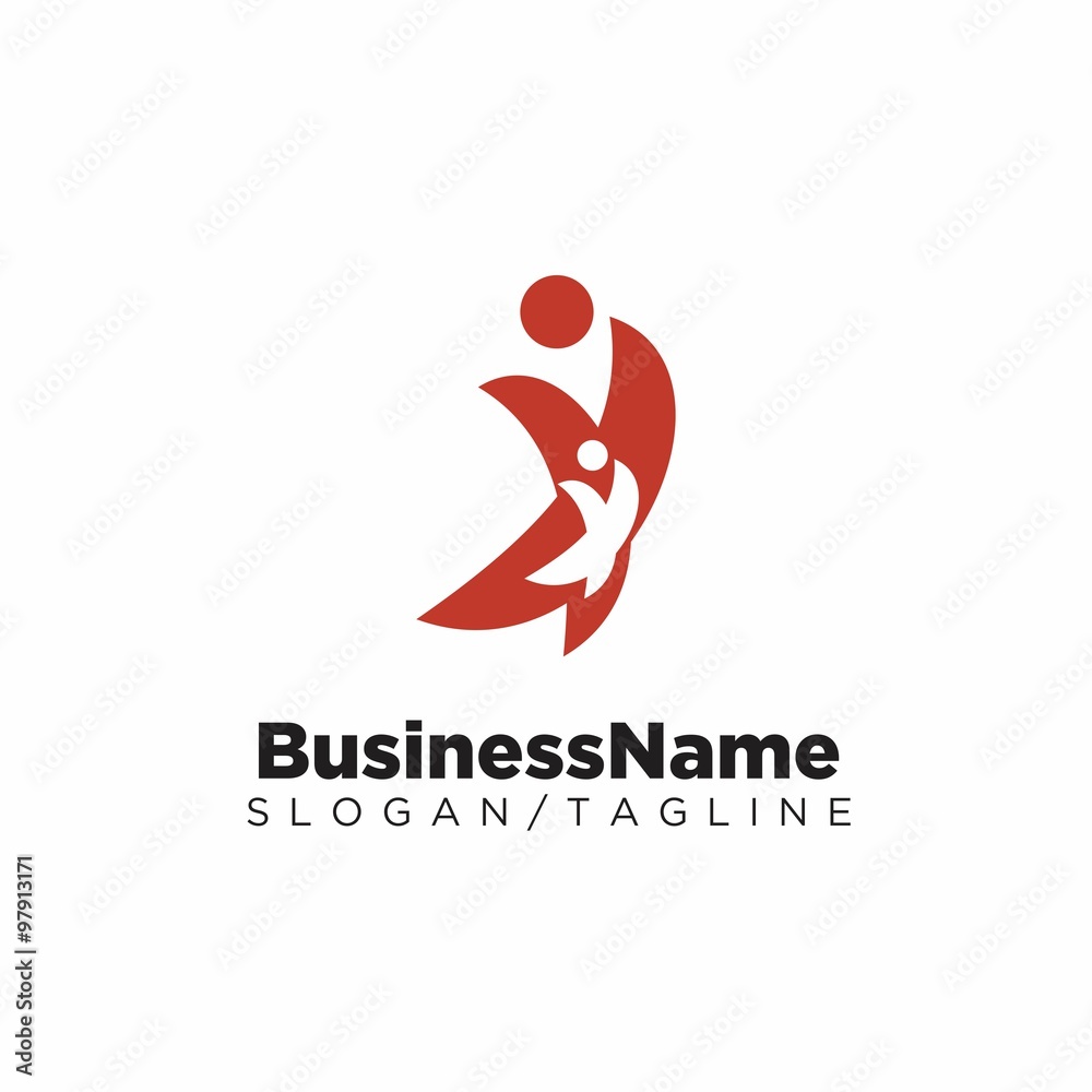 Swooshy People vector logo icon Swooshy People vector logo icon
