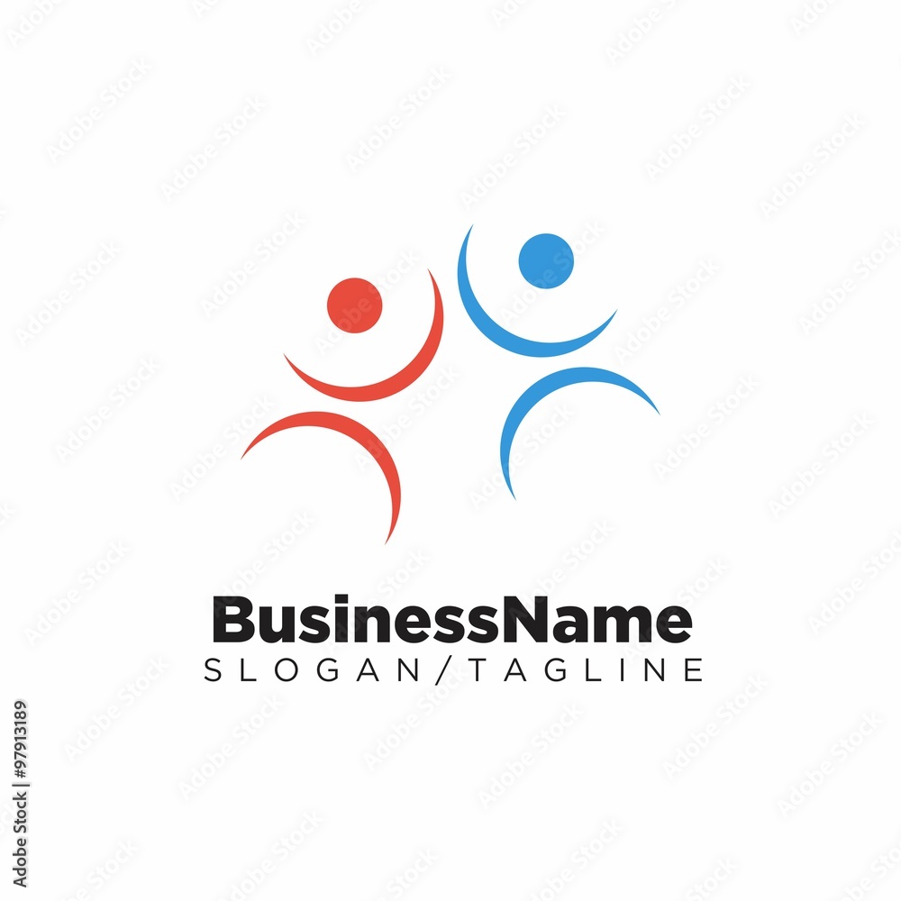 Swooshy People vector logo icon Swooshy People vector logo icon