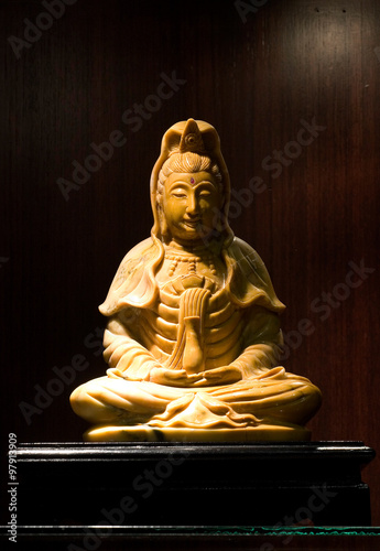 Jade sculpture of Guanyin  Goddess of Mercy in China