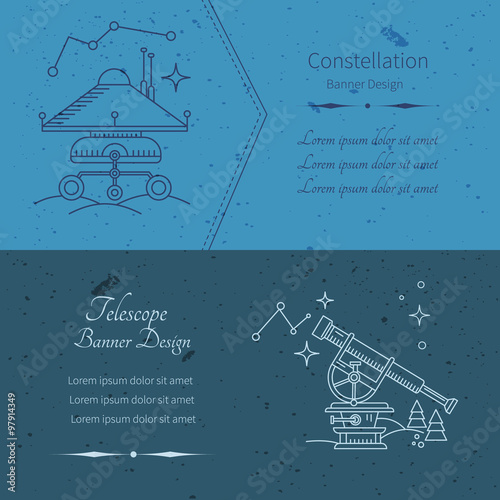 Banner vector space icon