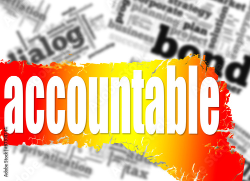 Word cloud with accountable word photo
