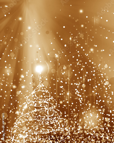 Abstract gold winter Christmas background. holiday card.