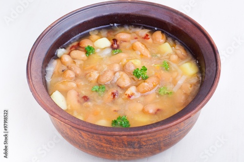 soup with beans and vegetables