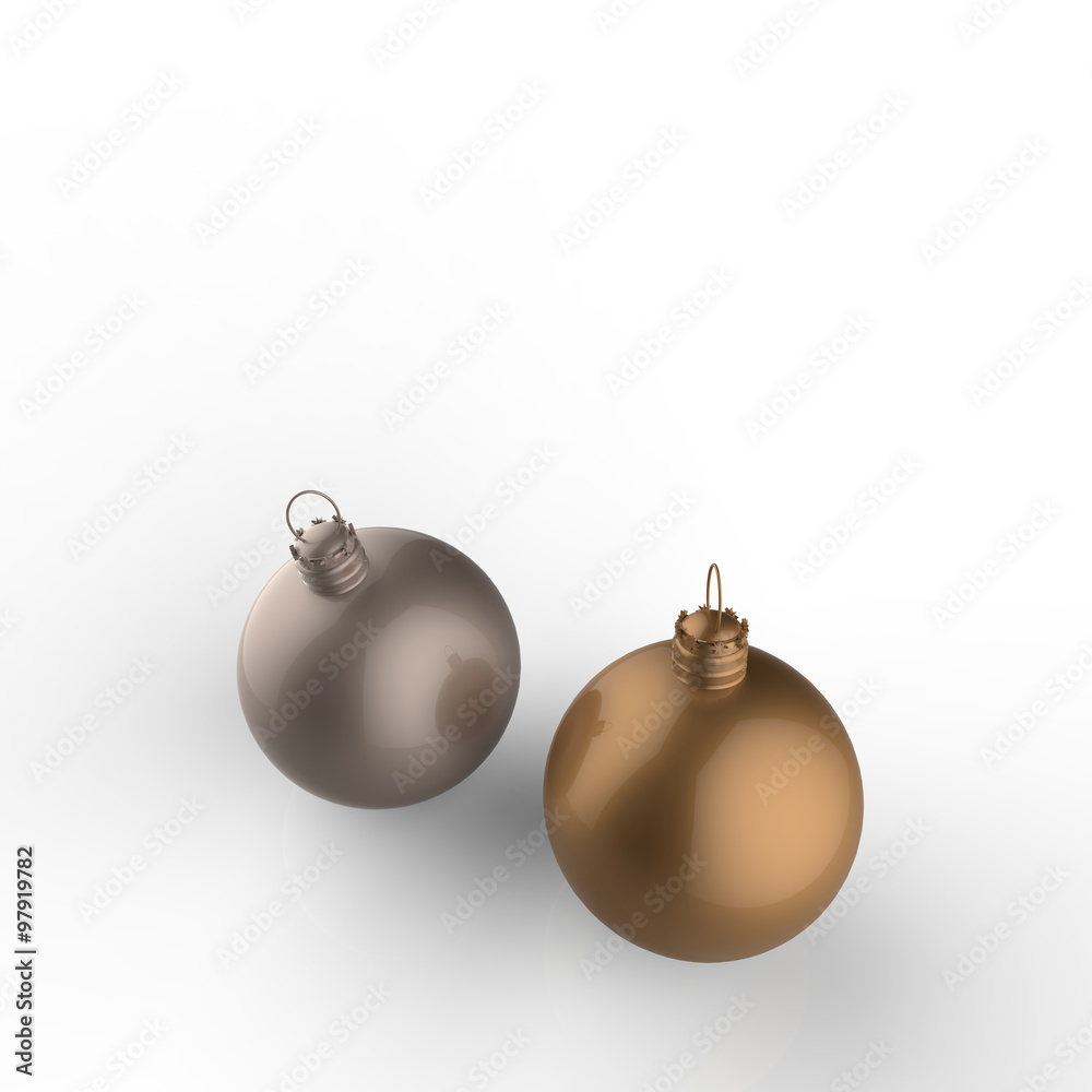 Empty 3d Christmas ornament on white background Empty 3d Christmas ornament on white background