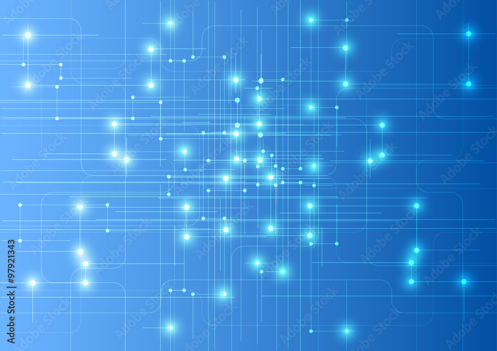 Abstract vector technology background, illustration