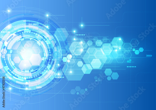 Abstract futuristic digital technology background. Illustration Vector