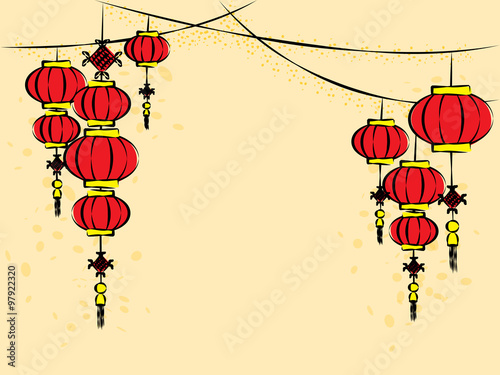 chinese lanterns vector