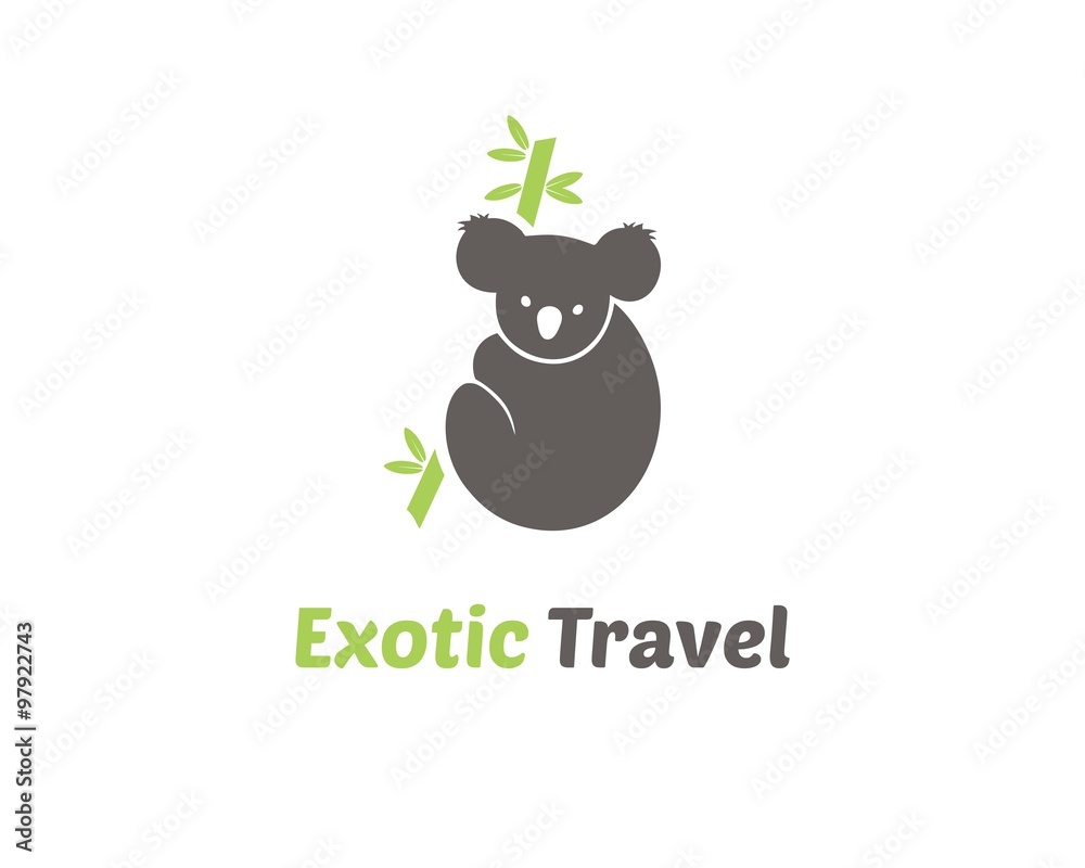 Fototapeta premium Exotic Travel Logo Template