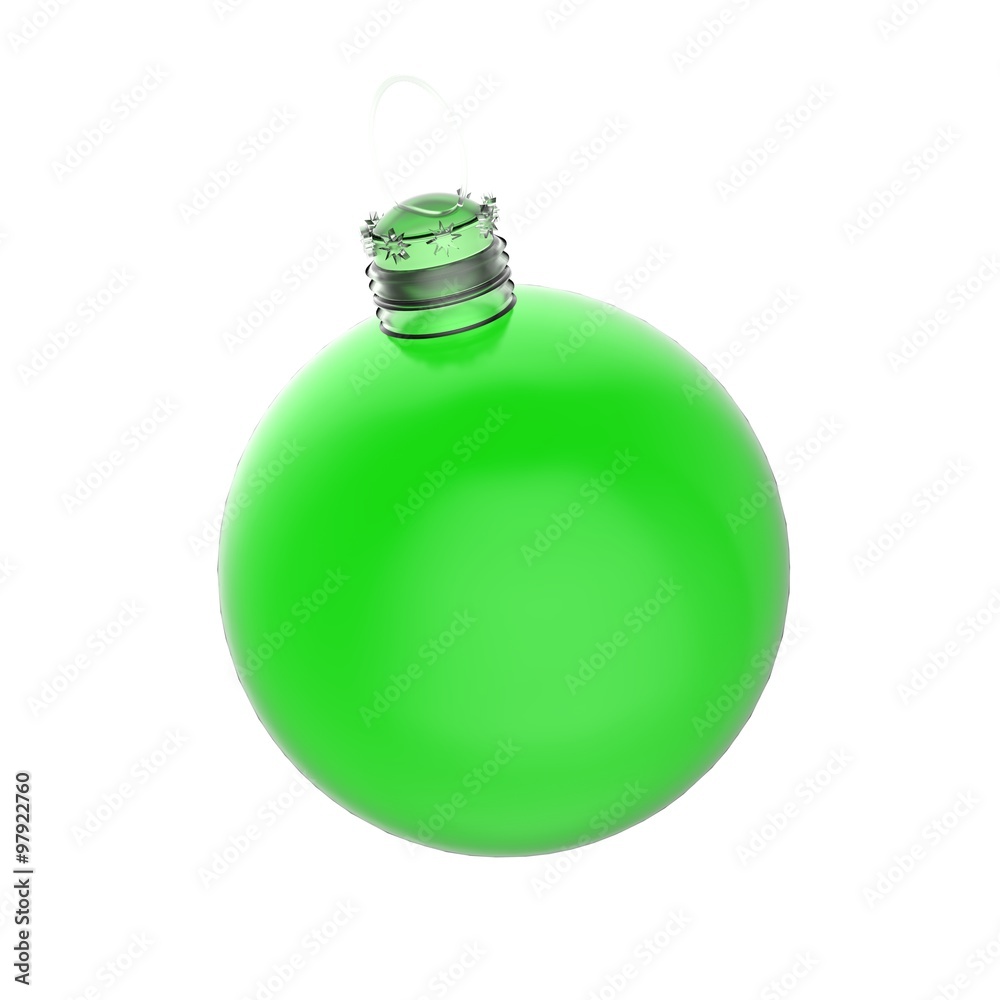 Empty 3d Christmas ornament on white background Empty 3d Christmas ornament on white background