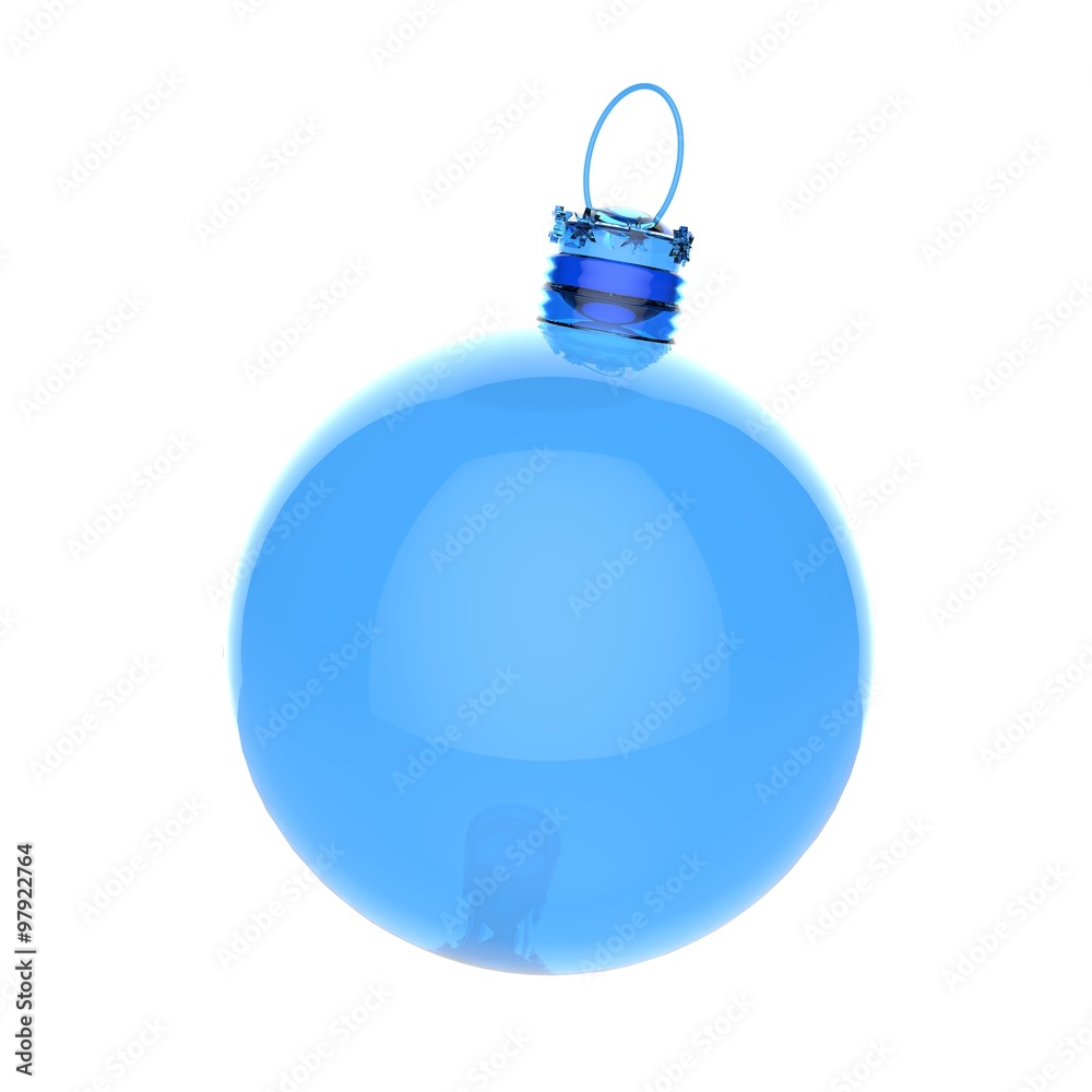 Empty 3d Christmas ornament on white background Empty 3d Christmas ornament on white background