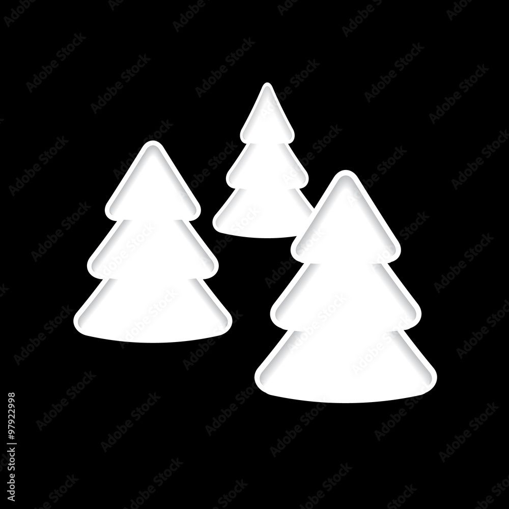 Obraz premium christmas tree paper