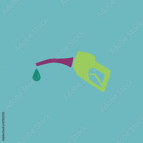 Gasoline pump nozzle sign.
