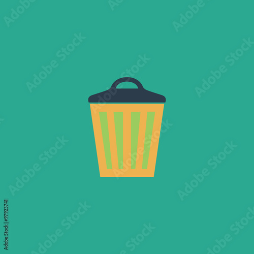 Trash can icon, vector eps10 illustration