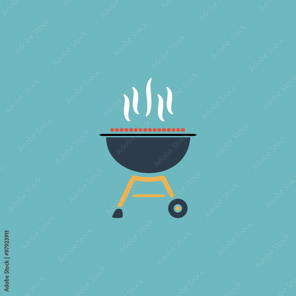 Barbecue grill menu icon vector illustration Barbecue grill menu icon vector illustration
