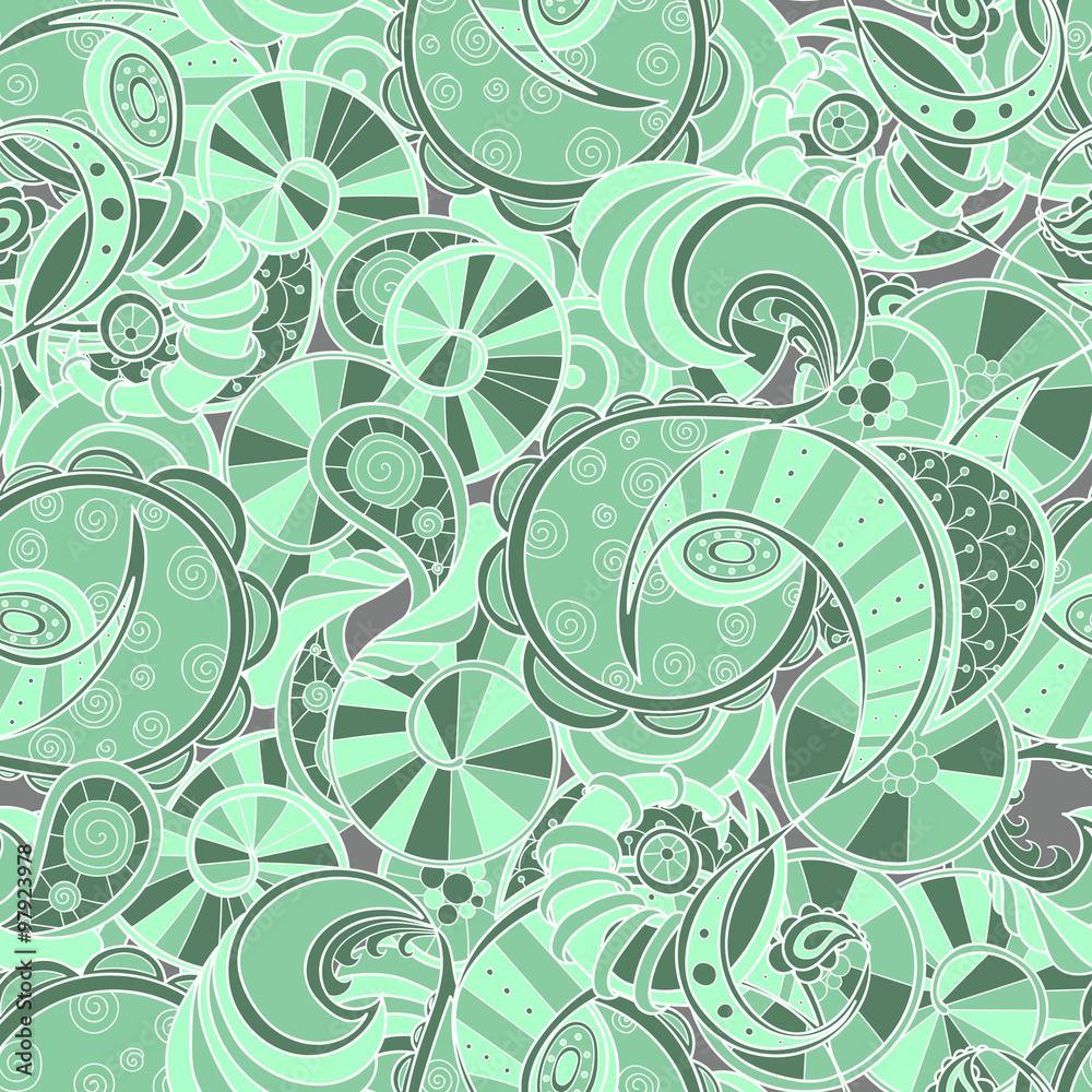 Doodle abstract hand-drawn background. Wavy seamless pattern.