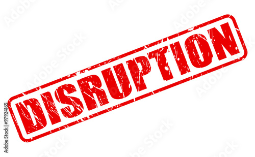 DISRUPTION red stamp text