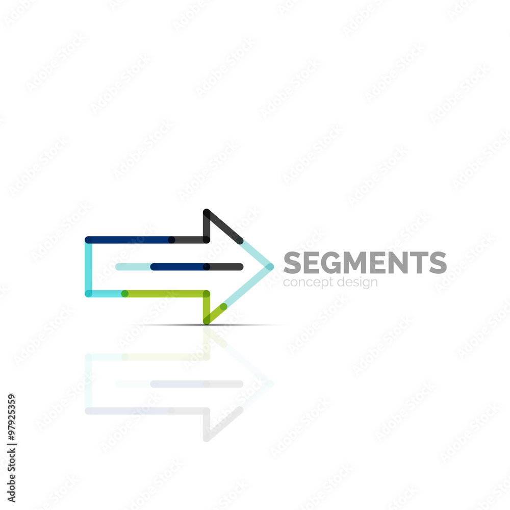 Arrow icon vector logo. Company branding element Arrow icon vector logo. Company branding element