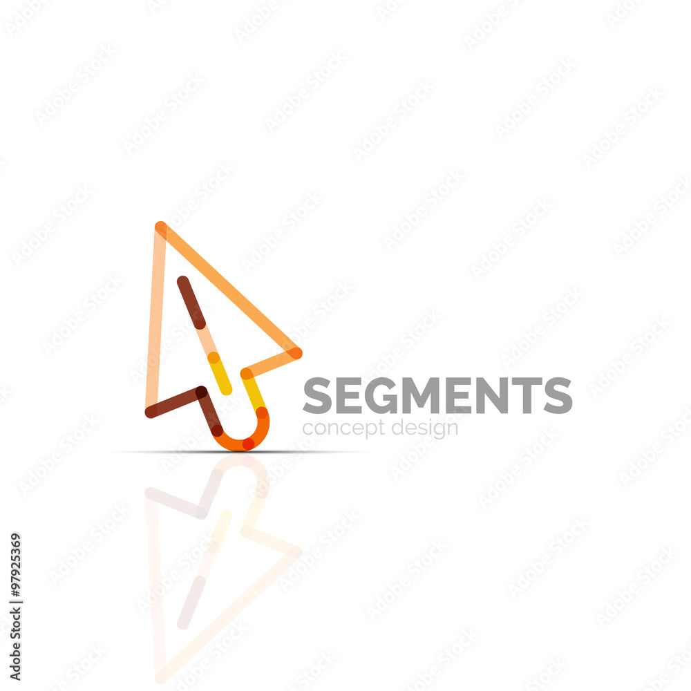 Arrow icon vector logo. Company branding element Arrow icon vector logo. Company branding element