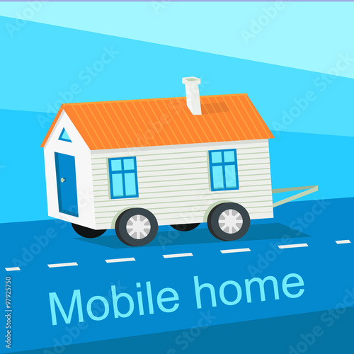 Mobile Home Flat Design Banner