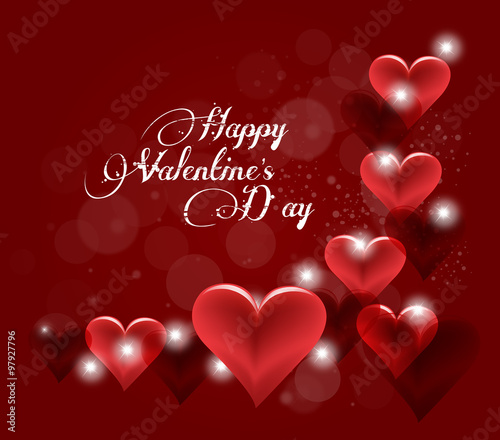 Valentine's day or Wedding background with hearts