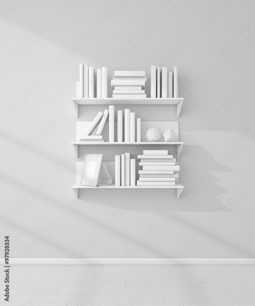 3d rendered bookshelves. 3d rendered bookshelves.